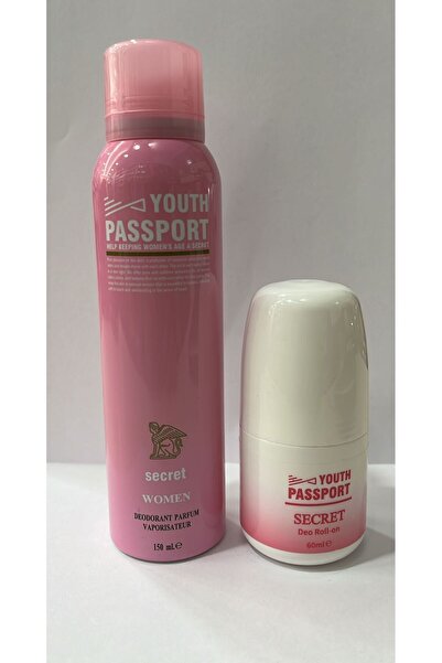 Youth Passport Deo Secret 150 Ml +Secret Roll-on ikili ürün