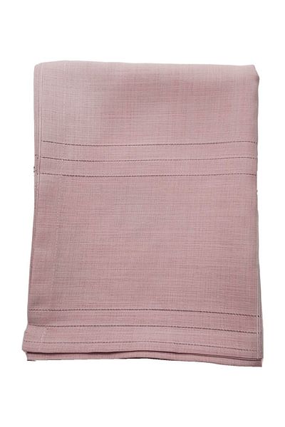 erciyesceyiz Linen Fabric Striped Tablecloth 160*220 cm Powder