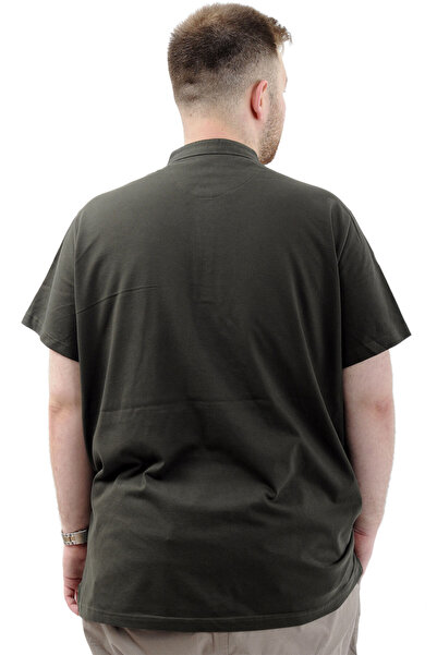 ModeXL Men's Prevailing Collar BUtton T-shirt - Mode XL, PlUs Size, kHaki U24339