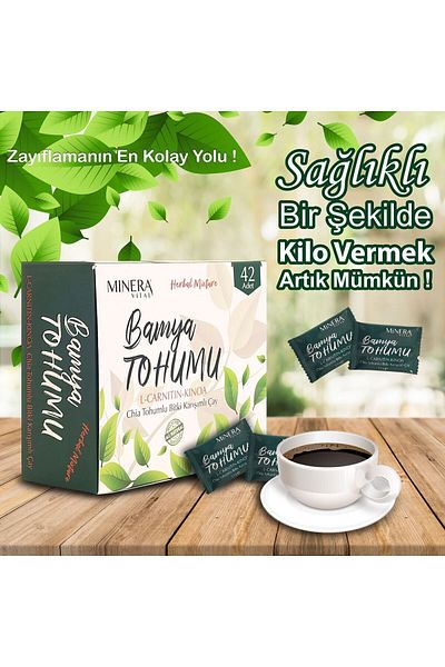 MİNERA VİTAL 42 Pack Okra Seed Form Tea