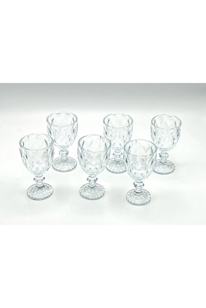 turzuccaciye Sara 6-Piece Coffee Side Water Glass with Star Foot 95 ml