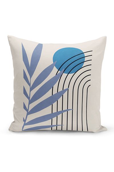 Bertille Home Seria Husă de pernă cu imprimare digitală minimalistă pe două fețe