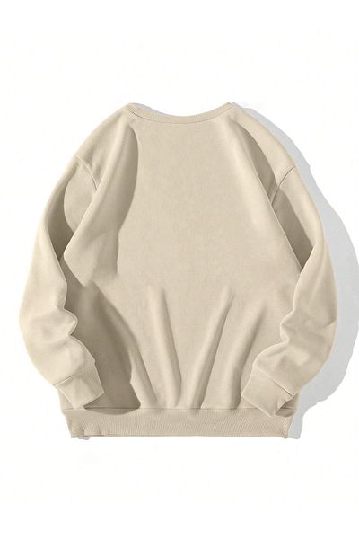 Mad&Calf Unisex φούτερ με στάμπα "Live In The Moment" Oversize Fleece