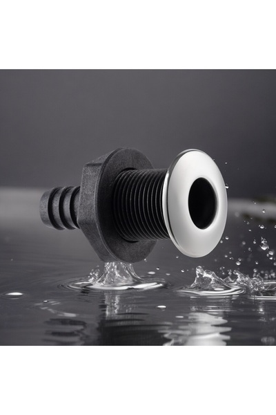 Mobil Aydınlatma Krom Flanşlı Sintine Çıkışı Düz 3/4''-Düz 19MM