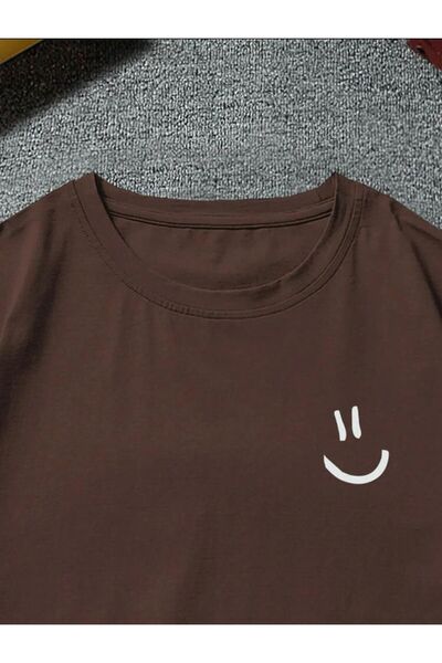 MEİLİFENG Μπλουζάκι Unisex Oversize - Μικρό Smile Printed