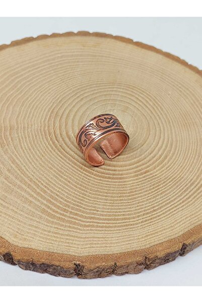 Yasamtohumu Adjustable Motif Copper Ring - 52790