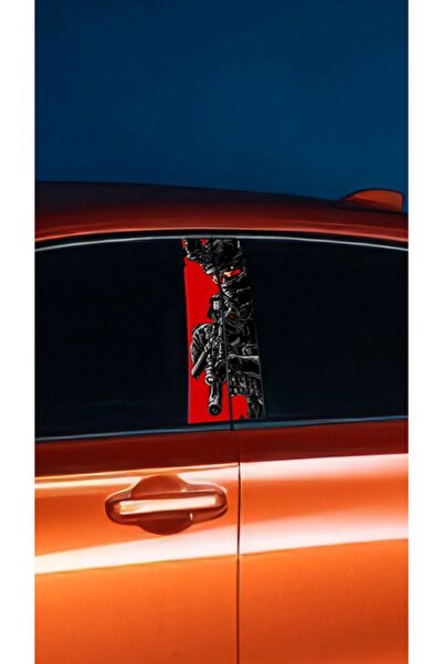 YENİ CREATİVE Araç Kapı Direk Kaplama Folyosu Sniper Desenli (SAĞ SOL TAKIM) (2 ADET) - 22x50 Cm