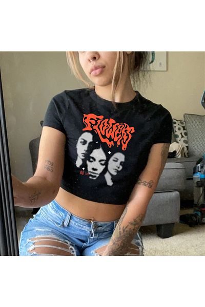 GOSSİP TEAM Gossip Team Y2K Girls - Crop Top negru