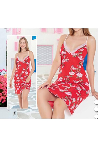 skycott kadın kırmızı renk  ip askılı dantel  çiçek desen rahat ve  şık dokum...