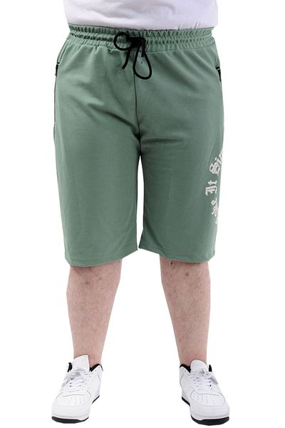 ModeXL Ανδρικό σορτς Capri - Μεγάλο μέγεθος, εμπριμέ, SIMPLE 24504 Çağla