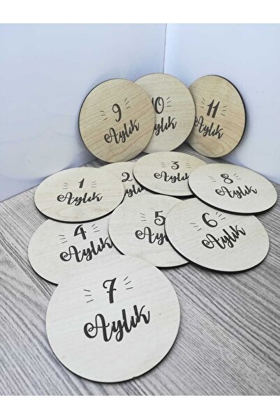 Genel Markalar Toprak Lazer Kesim Bebek Fotoğraf Çekimi Için Ahşap Anı Kartla...