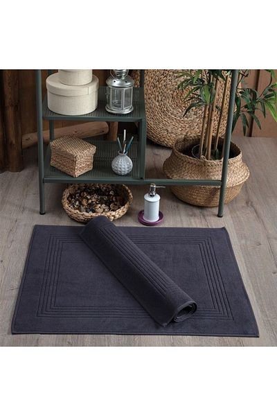 Sevim Anthracite 2 Pieces Foot Towels - 60x80 cm
