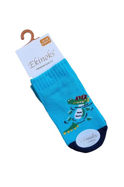 Ekinoks Colorful Crocodile Patterned Seamless Baby Kids Booties
