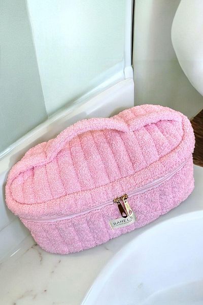 BAHELS Pink Towel Airwrap Compatible All Hair Styling XL Size Bag Travel Bag
