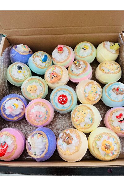 BAL AĞACI 21 adet oyuncaklı eğlenceli cupcake banyo topları