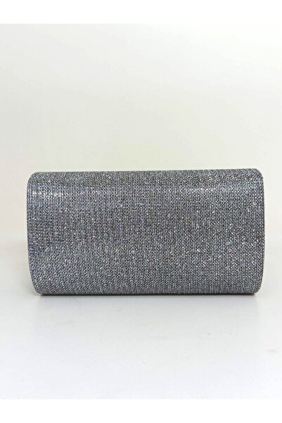 dizaynbag Kadın Platin simli mini abiye çanta