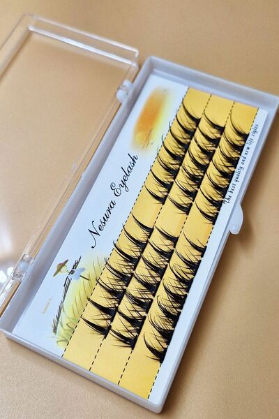 NESURA EYELASH Islak Efekt 20D Hacimli Tekli Demet Kirpik - CatEyes Tekli Kirpik