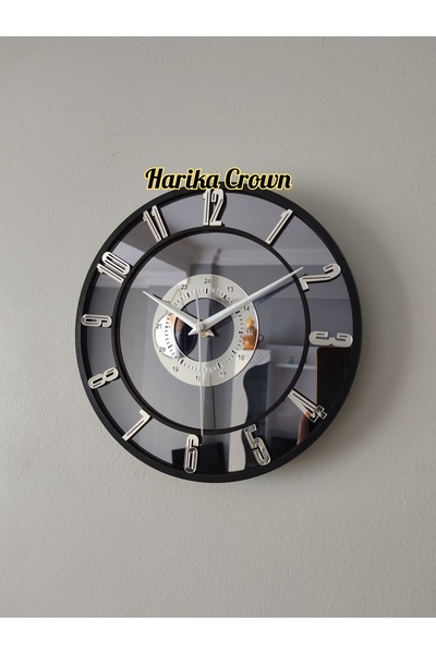 hibiscus 40 cm Modern Aynalı Duvar Saati - Şıklığı ve İşlevselliği Bir Arada