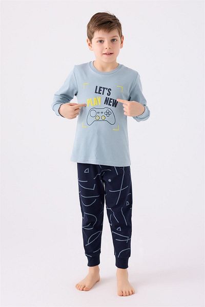 Rolypoly Boy's Green Long Sleeve Pajama Set