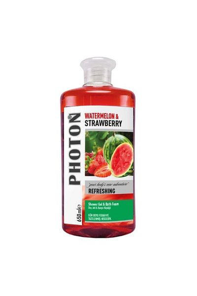 Photon Watermelon & Strawberry Shower Gel and Bath Foam 650ml