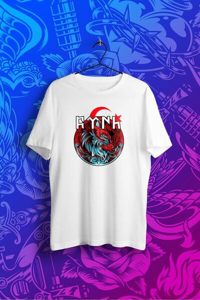 Khione Μπλουζάκι Unisex Design Ulu Turkish Printed Oversize 100% βαμβάκι