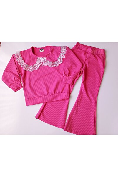 Karınca Seasonal Double Suit with Lace Detail for Girls