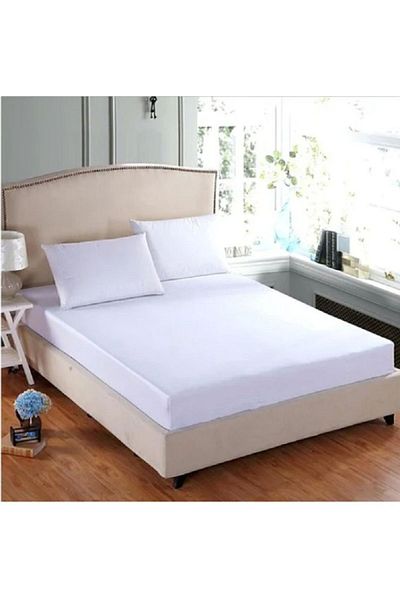 GENÇEV HOME COLLECTİONS Single Plain Combed Cotton Sheet - 100% Cotton, Elastic, 100x200+25 cm