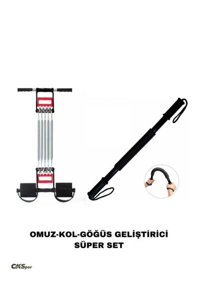 CKSpor El Kol Omuz Kas Göğüs Geliştirme Seti El Ayak Göğüs Yayı Ve Bükbük Egz...
