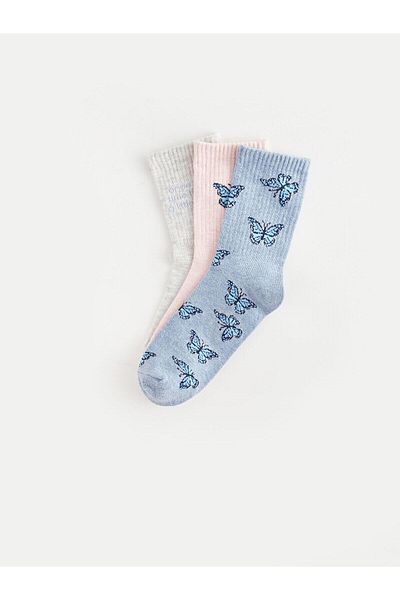 LC Waikiki Lcw Dream 3 Pack Patterned Women's Socks