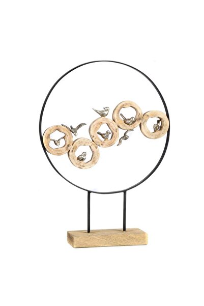 CREARTHOME Çemberde Kuş Dekor Obje 10*41*55 CM AK.IT0194