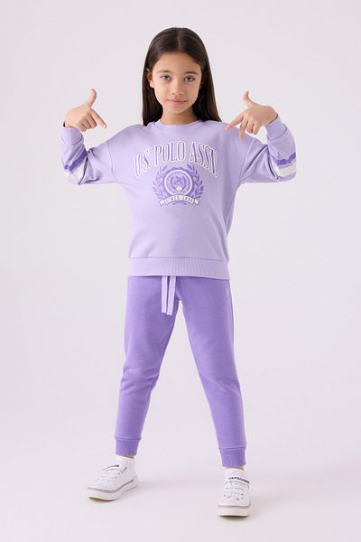 U.S. Polo Assn. Αδειοδοτημένη φόρμα Wiritten για κορίτσια - Κάτω και επάνω σετ
