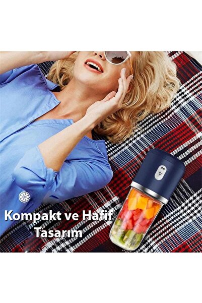 St Morritz 400ml Smoothie Taşınabilir Şarjlı Çok Fonksiyonlu El Blendere, Kişisel Detoks Hazırlama Mikse