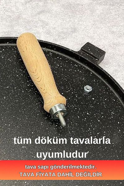 MEŞELER Wooden Handle Handle for Casting Pan
