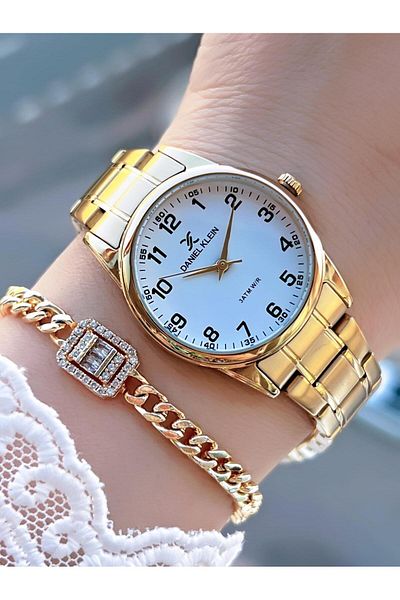 Daniel Klein Steel Cord 30 Mt Water Resistant Women's Wristwatch + Bracelet Bdk.13846.2