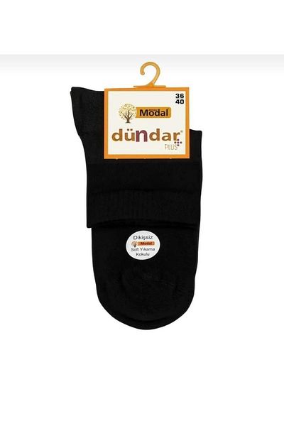 Dündar Unisex 12" Μαύρες κοντές κάλτσες χωρίς ραφή