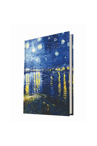 DEFFTER فن العالم / فان جوخ ليلة مليئة بالنجوم غلاف صلب مقاس 14 × 20 دفتر 96 صفحة مسطر 64356-1