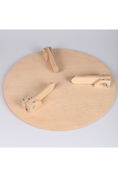 besiroglu ahsap Besiroglu Ahşap Tahta Hamur Açma Sofrası 70 Cm Katlanır Ayakl...