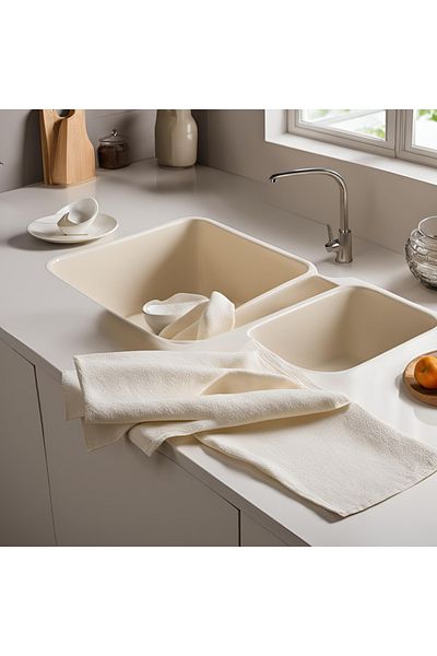 KAMİZ 100% Cotton Muslin Muftak Towel - Drying Cloth, 2 Pieces, 30x50