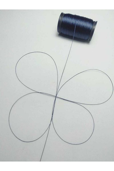 Eskişehir hobi sanat 0,2 mm 60 μέτρα κλωστή χάντρες προσευχής Navy Blue Χρώμα (πιο λεπτή κλωστή χάντρες προσευχής)