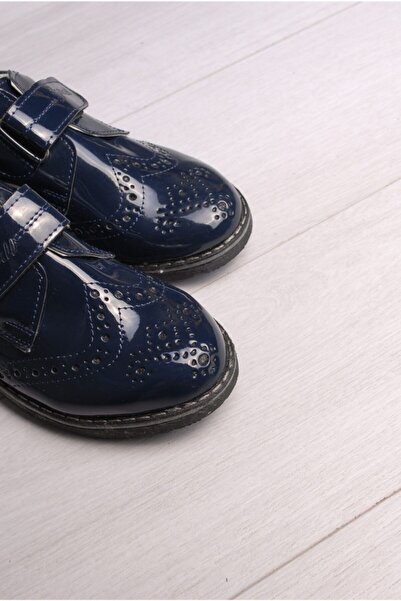 Rıdvan Çelik Boy's Navy Blue Patent Leather Classic Shoes