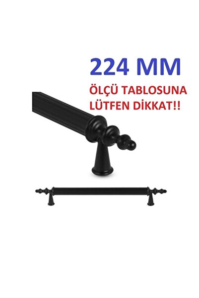 Genel Markalar EFSUN METAL 224MM KULP SİYAH 1 ADET KULP MOBİLYA KULP DOLAP KULP