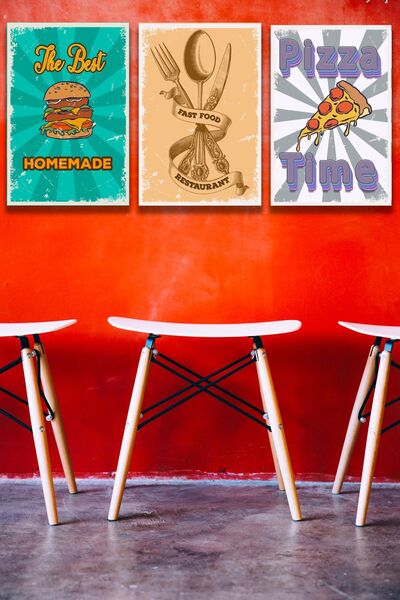 Nod Decor de pictură din lemn pentru cafenea, restaurant, fast-food, ornament pentru panou de perete pentru magazin, locuri de mese