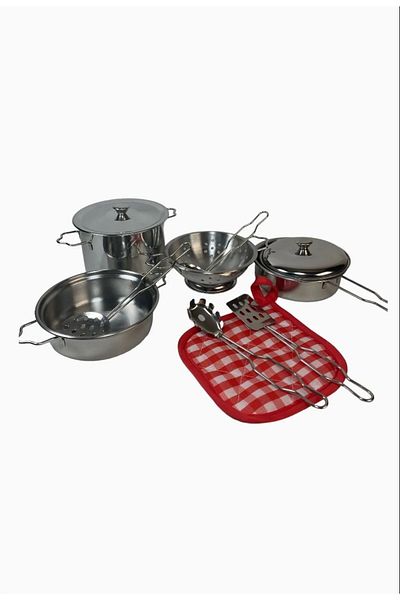 BYCEGU 29308 طقم لعب وعاء معدني - عمل مطبخ المنزل