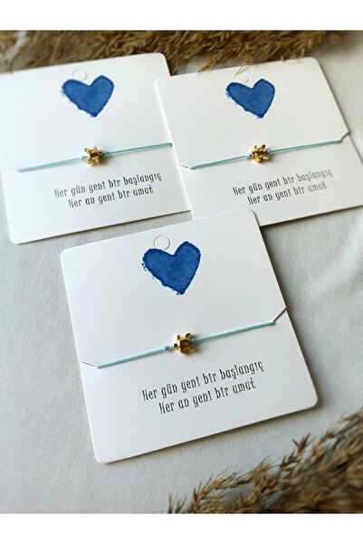 Atölye Merdiven 3lü Arkadaşlık bilekliği Seti Kaplumbağa Doğum günü / Nişan / Baby shower  Anı bilekliği
