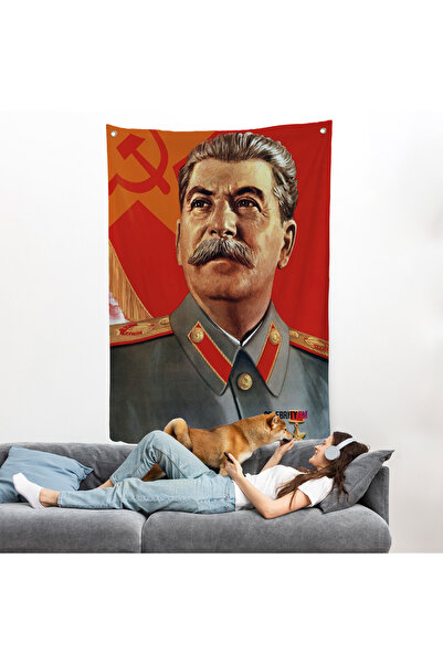Harita Sepeti Joseph Stalin Rusya ve Sovyetler Birliği SSCB Duvar Örtüsü-7683