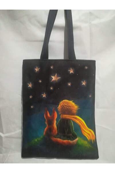 owl bag Küçük Prens Desenli Tasarım Kumaş Omuz Çantası