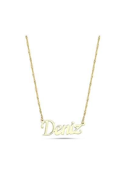 DİAMİNE PIRLANTA Altın Singapur Zincir İsim Kolye