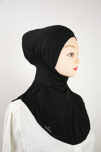 Tergek غطاء رأس للحجاب مع طوق للرقبة، غطاء رأس عملي من القطن الممشط، وشاح عمامة، صلاة مولود