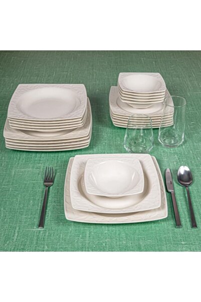 Güral Porselen Vivente 24 Parça Bone Yemek Takımı