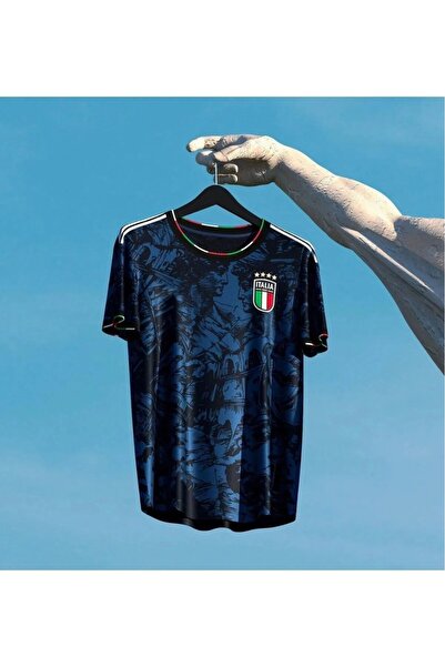 After Party Italya Milli Takım Forması Rönesans Özel Tasarım 2023/24 Yeni Sezon Futbol Forması Blue